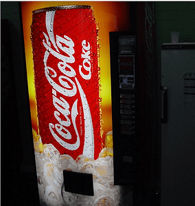 a soda vending machine